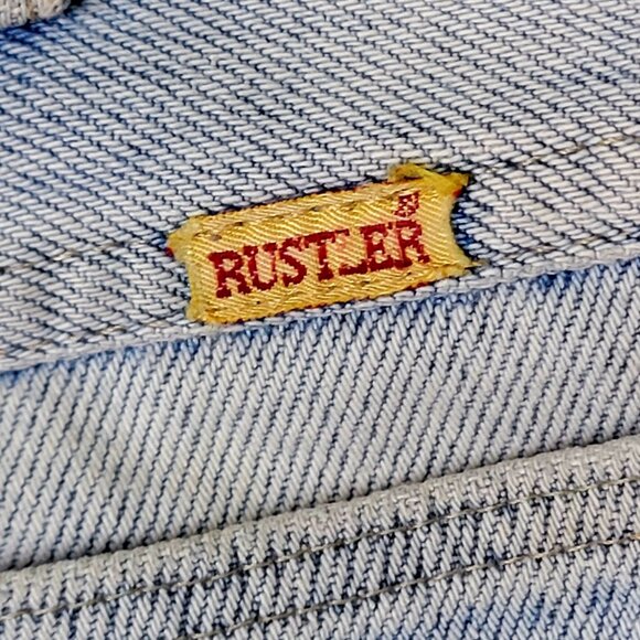 Rustler Jeans Vintage 80s 30 x 32 Women High Rise Boot Cut Light Wash Denim Pant - Picture 5 of 16